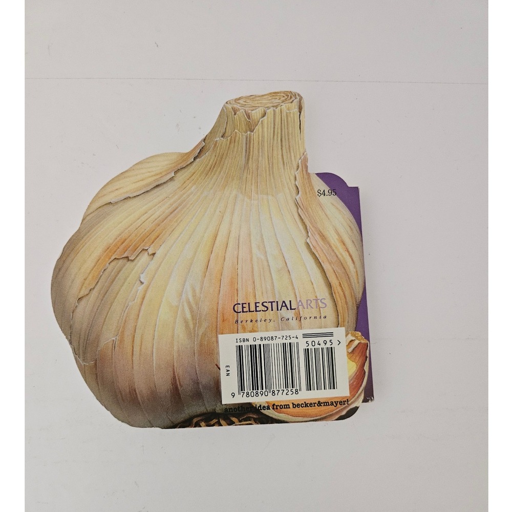 Totally Garlic Cookbook Helene Siegel Karen Gillingham 1994 Die-Cut Shaped Book - Picture 2 of 4